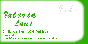 valeria lovi business card